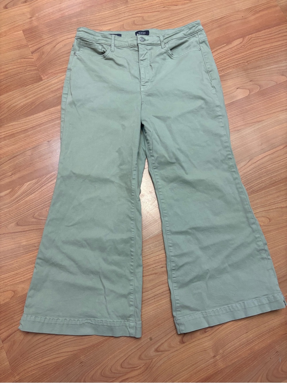 NYDJ Sage Green Mia Palazzo Wide Leg Pants